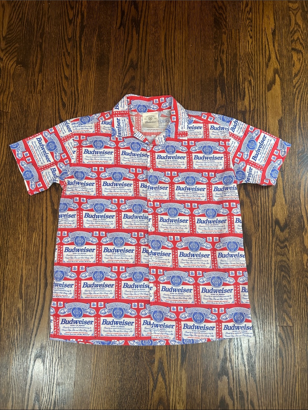 Budweiser All Over Print Camp Collar Shirt